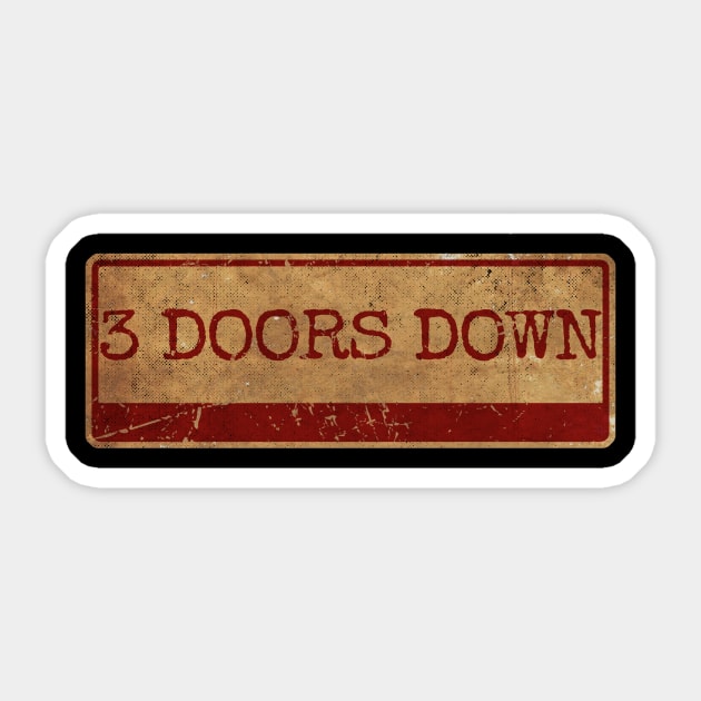 Aliska text red gold retro 3 Doors Down Sticker by Aliska